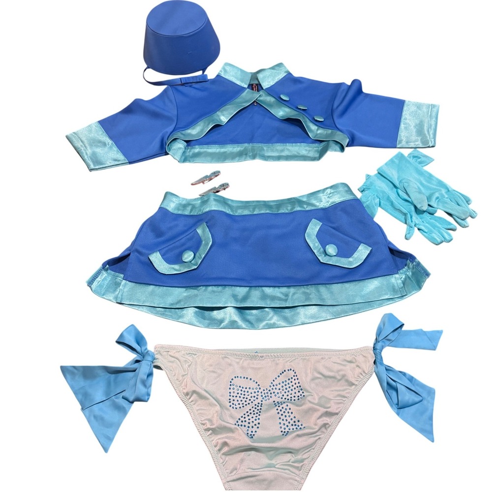 Victorias Secret Come Fly With Me Sexy Flight Attendant Uniform XS/S 6 pc set
